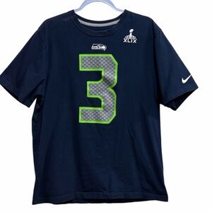 Nike Seattle Seahawks Russell Wilson #3 Super Bowl XLIX Tee – XL